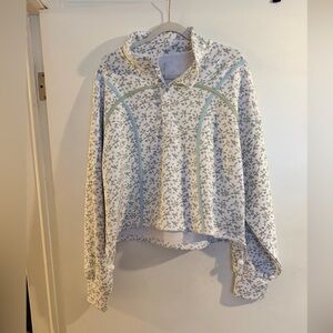 🌿 Simply Southern Floral Cropped Pullover – Size XL 🌿